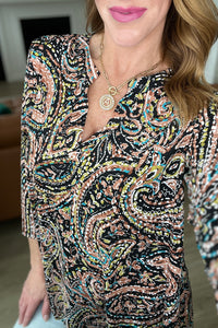 I Think Different Top in Teal Paisley-Womens-Villari Chic, women's online fashion boutique in Severna, Maryland