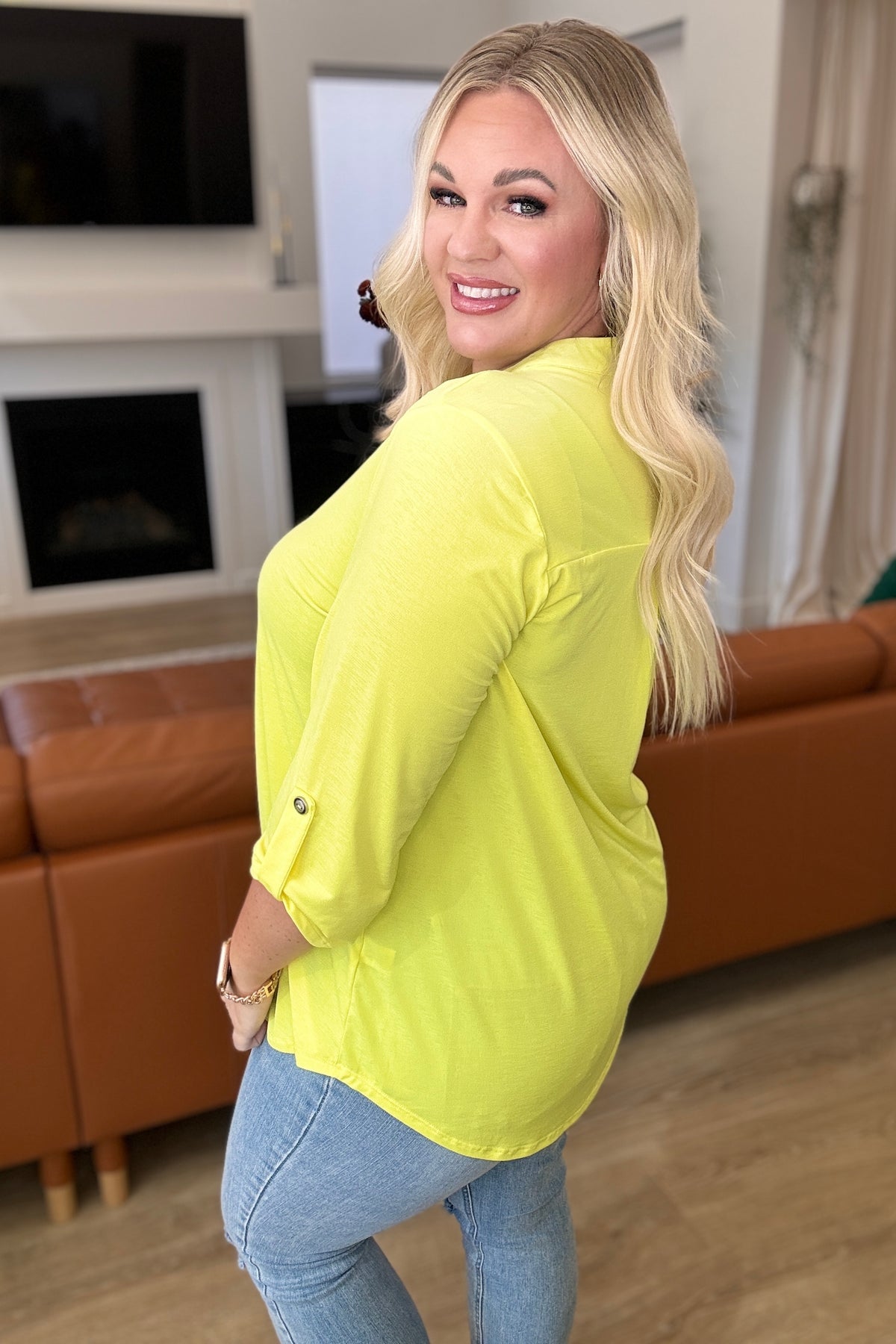 Lizzy Top in Neon Yellow-Womens-Villari Chic, women's online fashion boutique in Severna, Maryland