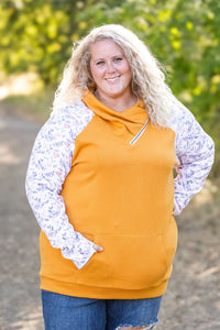 Zoey ZipCowl - Mustard and Harvest Floral-clothing-Villari Chic, women's online fashion boutique in Severna, Maryland