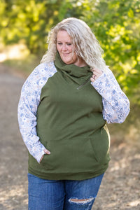 Zoey ZipCowl - Olive and Boho Floral-clothing-Villari Chic, women's online fashion boutique in Severna, Maryland