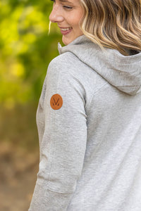 Scuba HalfZip Hoodie - Light Grey-Hoodie-Villari Chic, women's online fashion boutique in Severna, Maryland