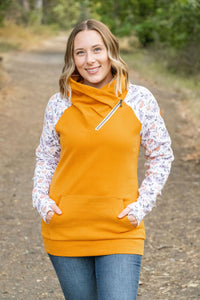 Zoey ZipCowl - Mustard and Harvest Floral-clothing-Villari Chic, women's online fashion boutique in Severna, Maryland