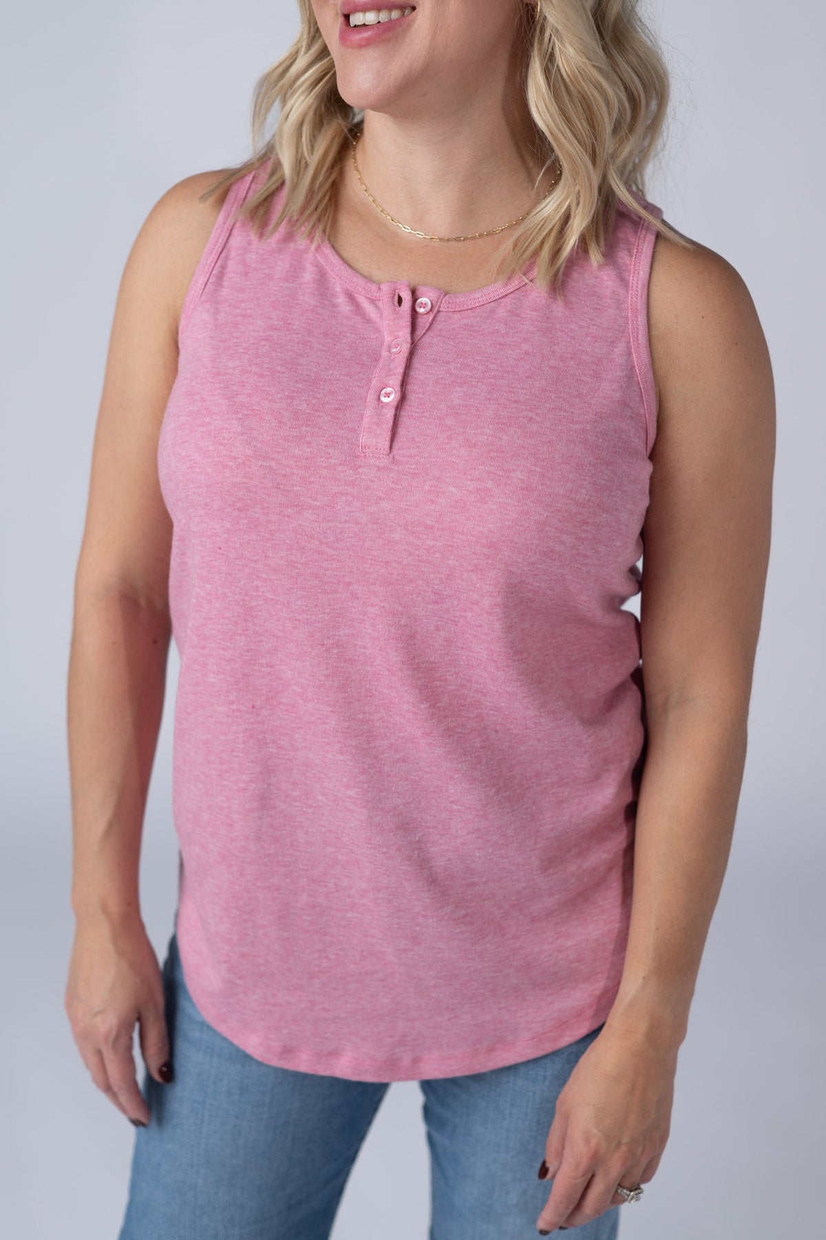Alison Henley Tank - Rose-tanks-Villari Chic, women's online fashion boutique in Severna, Maryland