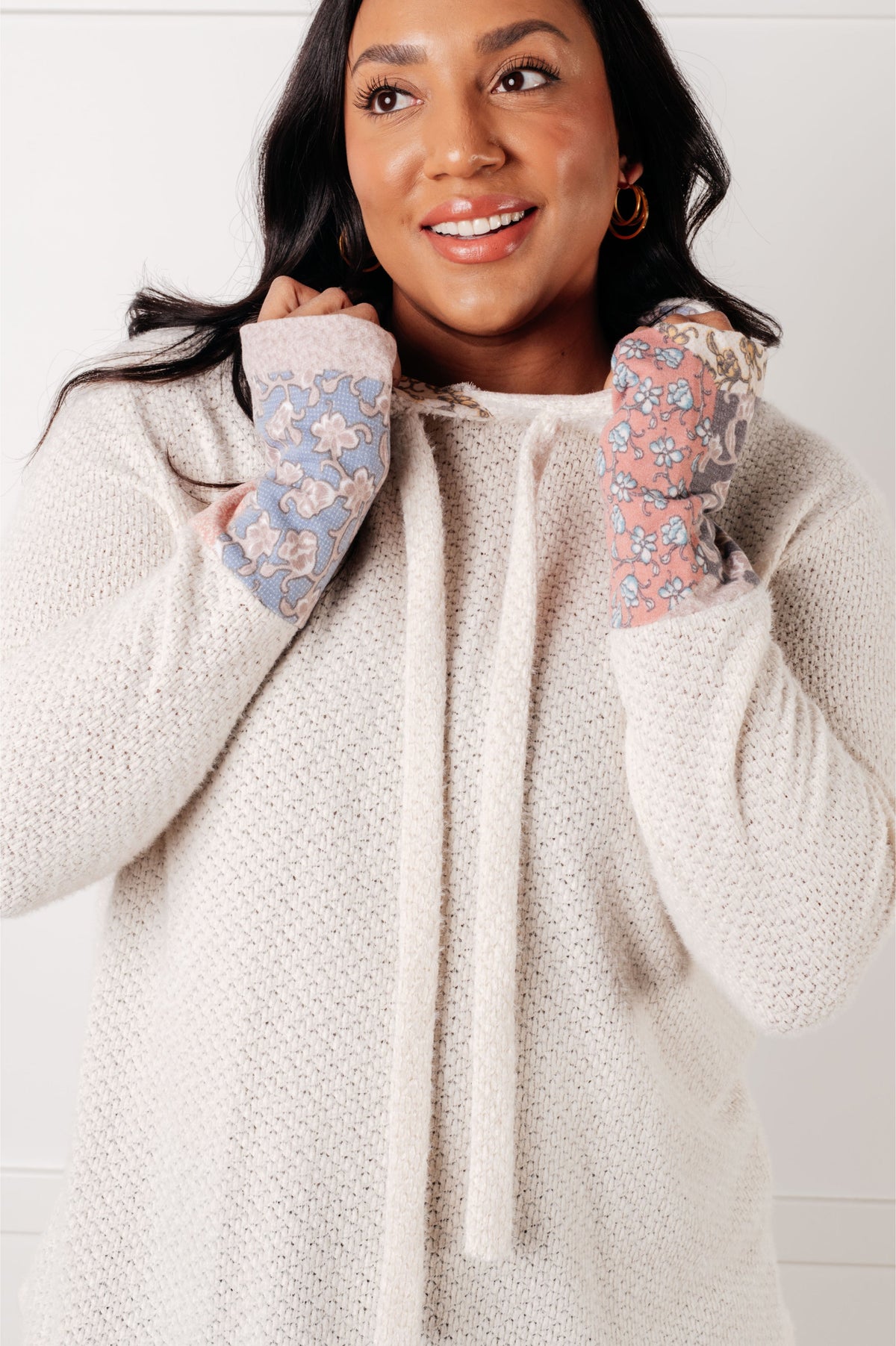 A Tad Chilly Waffle Knit Hoodie-Tops-Villari Chic, women's online fashion boutique in Severna, Maryland