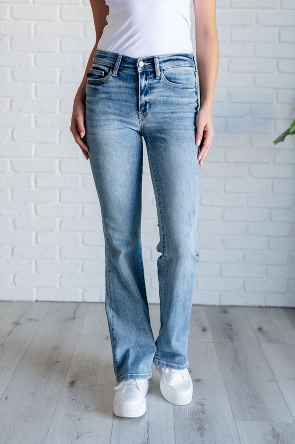 Judy Blue Mid Rise Clean Bootcut Jeans-Womens-Villari Chic, women's online fashion boutique in Severna, Maryland