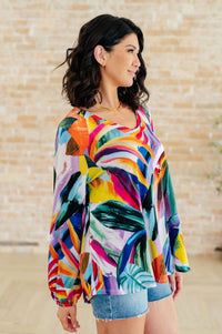 All Over the World Scoop Neck Blouse-Tops-Villari Chic, women's online fashion boutique in Severna, Maryland