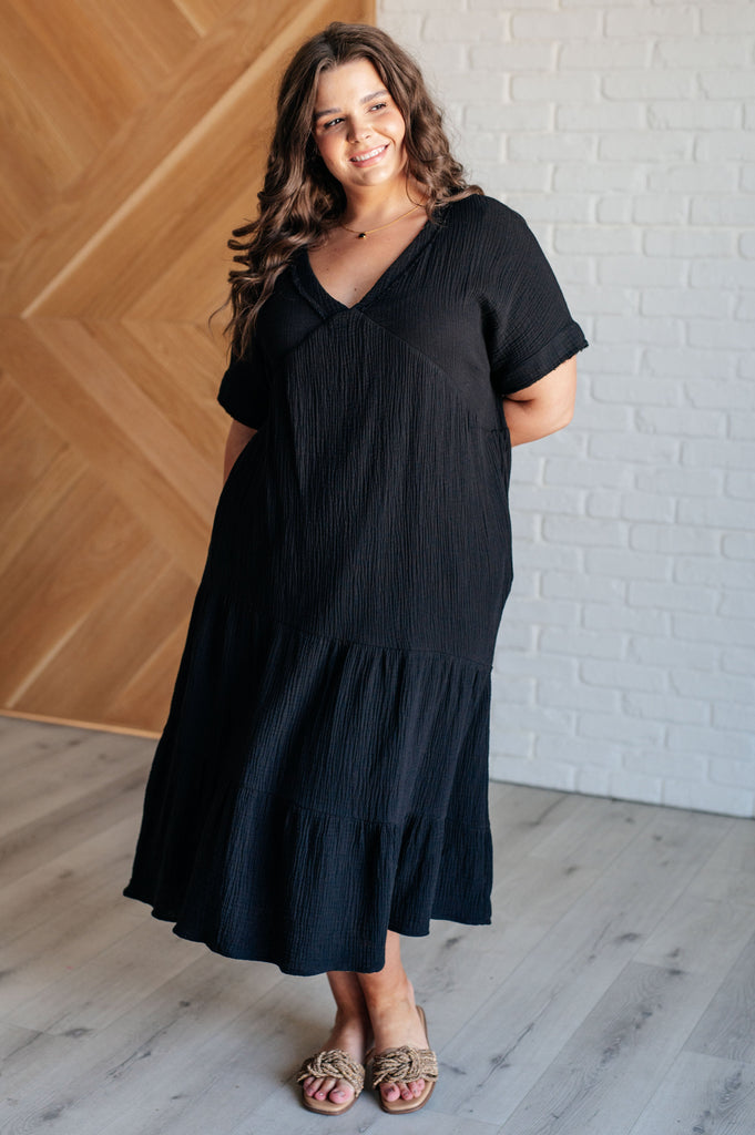 Always Learning Dolman Sleeve Dress in Black-Dresses-Villari Chic, women's online fashion boutique in Severna, Maryland