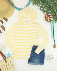 Amelia Striped Hoodie - Lemon-hoodie-Villari Chic, women's online fashion boutique in Severna, Maryland