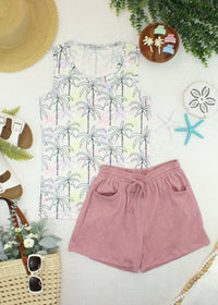 Candice Crinkle Shorts - Dusty Rose-shorts-Villari Chic, women's online fashion boutique in Severna, Maryland