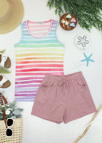 Candice Crinkle Shorts - Dusty Rose-shorts-Villari Chic, women's online fashion boutique in Severna, Maryland