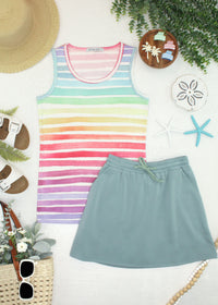 Ava Tank - Rainbow Stripes-tank-Villari Chic, women's online fashion boutique in Severna, Maryland