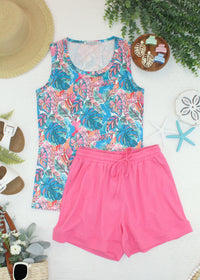 Ava Tank - Tropical Palm-tank-Villari Chic, women's online fashion boutique in Severna, Maryland