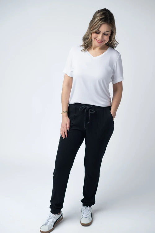 Corrine Joggers - Black-bottoms-Villari Chic, women's online fashion boutique in Severna, Maryland