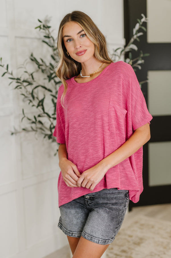 Basically Flowing Dolman Sleeve Top in Hot Pink-Womens-Villari Chic, women's online fashion boutique in Severna, Maryland