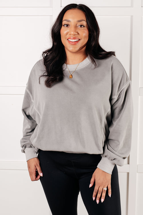 Beyond the Basics Pullover in Sleet-Tops-Villari Chic, women's online fashion boutique in Severna, Maryland