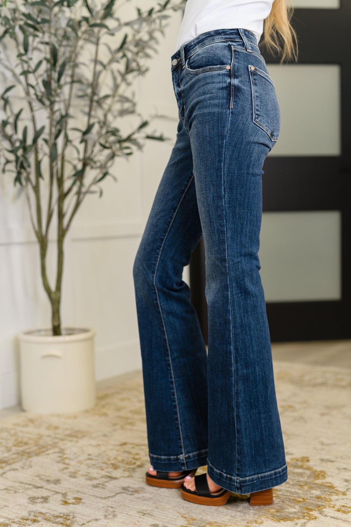Judy Blue High Waist Trouser Flare-Womens-Villari Chic, women's online fashion boutique in Severna, Maryland