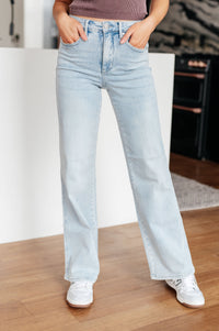 Judy Blue High-Rise Tummy Control Straight Leg Jeans in Vintage Wash-Womens-Villari Chic, women's online fashion boutique in Severna, Maryland