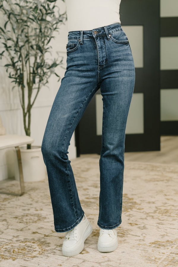 Judy Blue High Waist Tummy Control Bootcut Jean-Womens-Villari Chic, women's online fashion boutique in Severna, Maryland