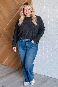 Casual Tuesday Ribbed Knit Sweater in Black-Tops-Villari Chic, women's online fashion boutique in Severna, Maryland