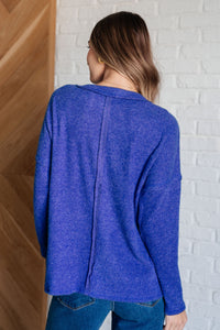 Casual Tuesday Ribbed Knit Sweater in Bright Blue-Tops-Villari Chic, women's online fashion boutique in Severna, Maryland