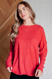 Casual Tuesday Ribbed Knit Sweater in Dark Red-Tops-Villari Chic, women's online fashion boutique in Severna, Maryland