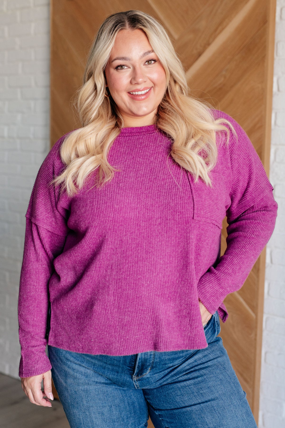 Casual Tuesday Ribbed Knit Sweater in Light Plum-Tops-Villari Chic, women's online fashion boutique in Severna, Maryland