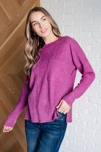 Casual Tuesday Ribbed Knit Sweater in Light Plum-Tops-Villari Chic, women's online fashion boutique in Severna, Maryland