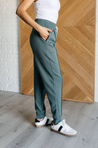 Center Seam Scuba Joggers in Ash Jade-Bottoms-Villari Chic, women's online fashion boutique in Severna, Maryland