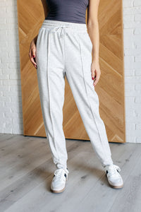 Center Seam Scuba Joggers in Heather Grey-Bottoms-Villari Chic, women's online fashion boutique in Severna, Maryland