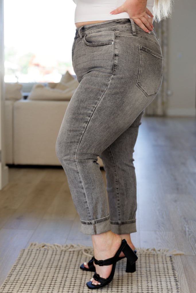 Judy Blue High-Rise Stone Wash Slim Cut Jeans in Grey-Womens-Villari Chic, women's online fashion boutique in Severna, Maryland