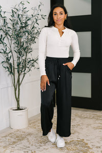 City Ease Wide Leg Bottoms in Black-Womens-Villari Chic, women's online fashion boutique in Severna, Maryland