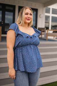 Connect the Dots Peplum Blouse-Tops-Villari Chic, women's online fashion boutique in Severna, Maryland