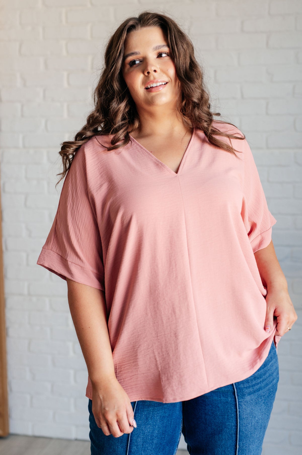 Contrary to Popular Belief V-Neck Blouse-Tops-Villari Chic, women's online fashion boutique in Severna, Maryland