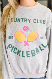 Country Club Pickle Ball Graphic Sweatshirt-Womens-Villari Chic, women's online fashion boutique in Severna, Maryland