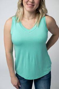Noelle Tank - Turquoise-tank-Villari Chic, women's online fashion boutique in Severna, Maryland