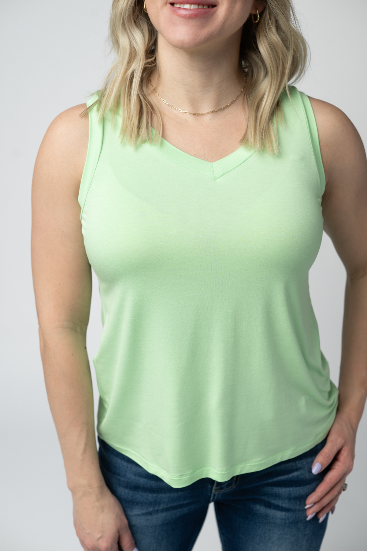 Noelle Tank - Lime-tank-Villari Chic, women's online fashion boutique in Severna, Maryland