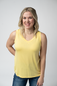 Noelle Tank - Lemon-tank-Villari Chic, women's online fashion boutique in Severna, Maryland