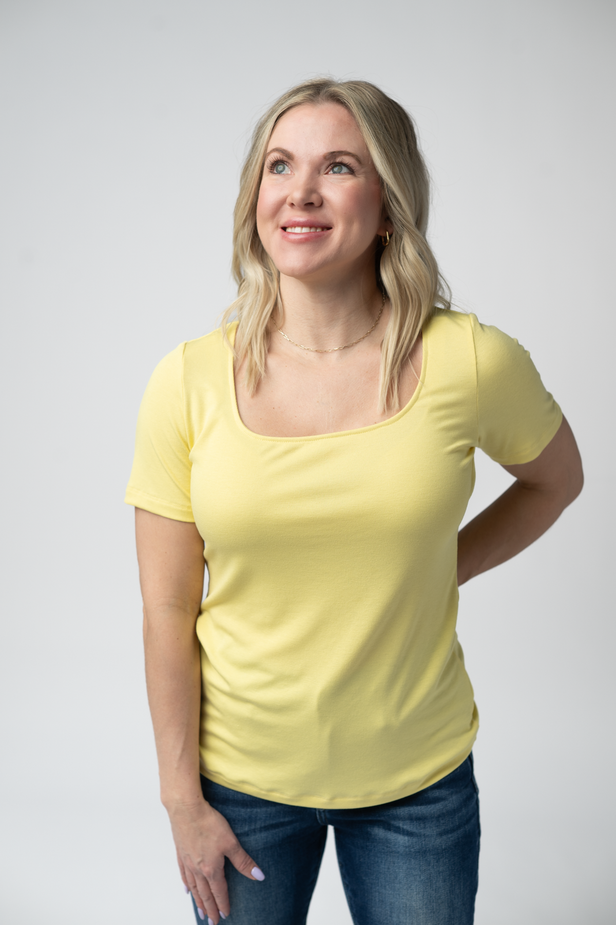 Short Sleeve Alyssa Top - Yellow-Tops-Villari Chic, women's online fashion boutique in Severna, Maryland