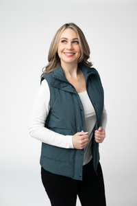 Remy Zip Up Vest - Teal-Vest-Villari Chic, women's online fashion boutique in Severna, Maryland