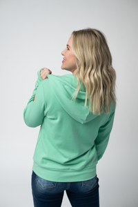 Fullzip Hoodie - Aquamarine-hoodie-Villari Chic, women's online fashion boutique in Severna, Maryland