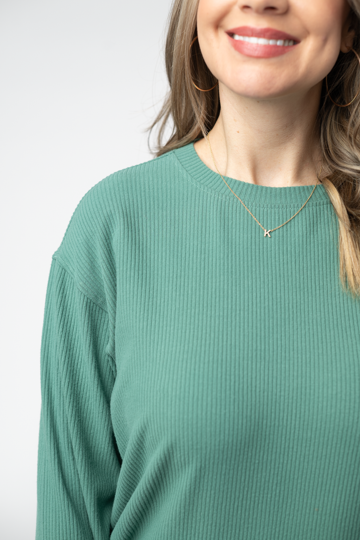 Corrine Ribbed Pullover Top - Fern-Pullover-Villari Chic, women's online fashion boutique in Severna, Maryland