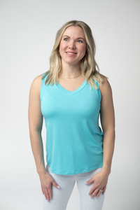 Noelle Tank - Aqua-tank-Villari Chic, women's online fashion boutique in Severna, Maryland
