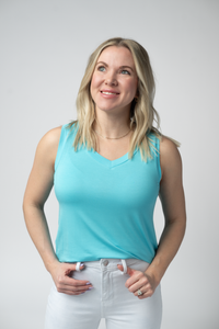 Noelle Tank - Aqua-tank-Villari Chic, women's online fashion boutique in Severna, Maryland