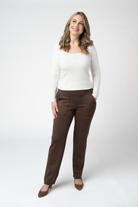 Luxe Ankle Bottoms- Brown-bottoms-Villari Chic, women's online fashion boutique in Severna, Maryland