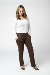 Luxe Ankle Bottoms- Brown-bottoms-Villari Chic, women's online fashion boutique in Severna, Maryland