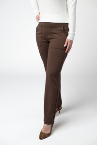 Luxe Ankle Bottoms- Brown-bottoms-Villari Chic, women's online fashion boutique in Severna, Maryland