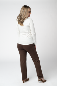 Luxe Ankle Bottoms- Brown-bottoms-Villari Chic, women's online fashion boutique in Severna, Maryland
