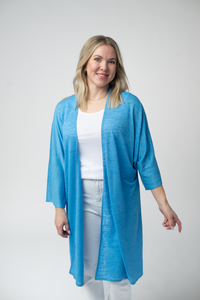 Ellie Cover-Up Kimono - Light Blue-Cardigan-Villari Chic, women's online fashion boutique in Severna, Maryland