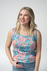 Ava Tank - Tropical Palm-tank-Villari Chic, women's online fashion boutique in Severna, Maryland