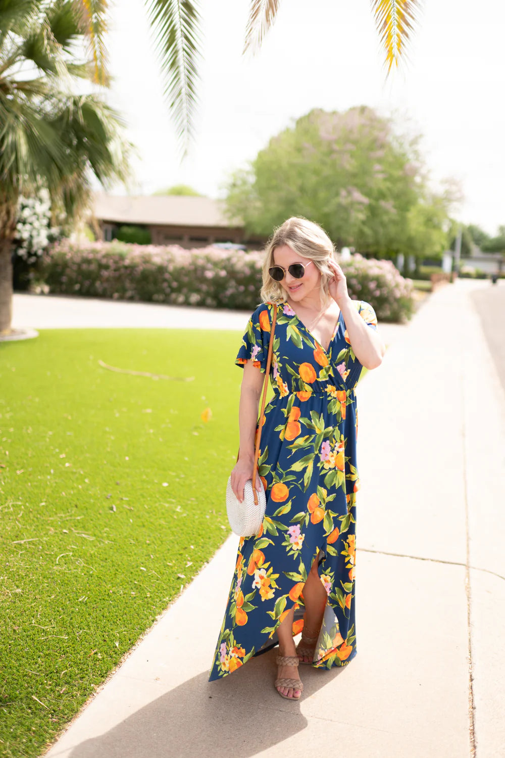 Harley High-Low Dress - Navy Citrus-dress-Villari Chic, women's online fashion boutique in Severna, Maryland